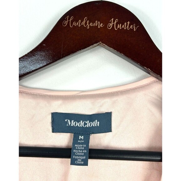 Modcloth Womens Size M Wrap Rainbow Peplum Top Blouse Sequin Surplice Party E1 - Picture 11 of 12